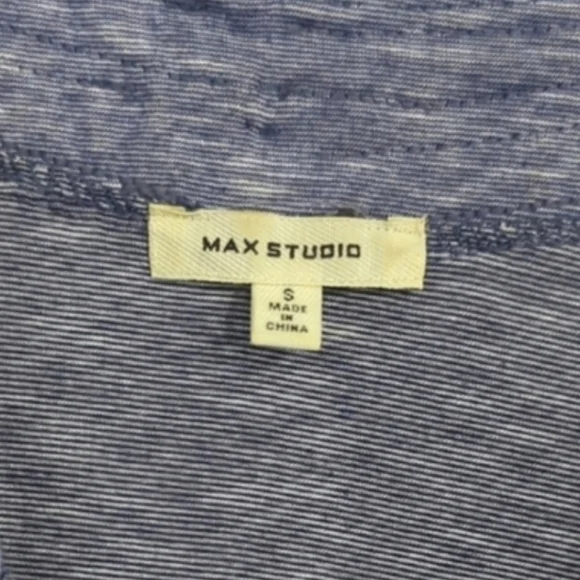 👋 FINAL MARKDOWN CLOSET CLOSING Max Studio A-Line Sleeveless Blue Summer Knit - Picture 6 of 6